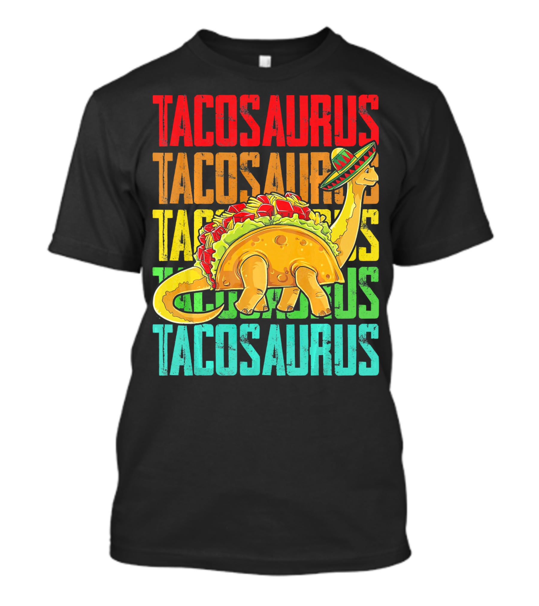 Tacosaurus Sombrero Dinosaur Taco Mexican Fiesta T-Shirt
