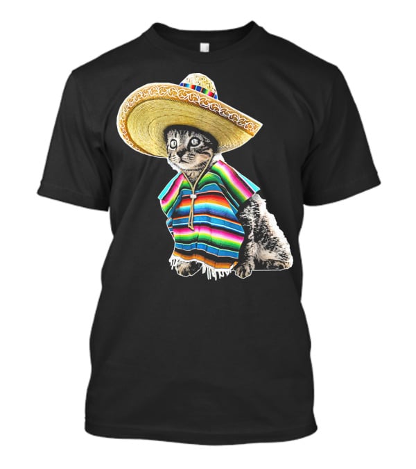 Cinco De Mayo Cat Sombrero Funny Fiesta Kitten T-Shirt