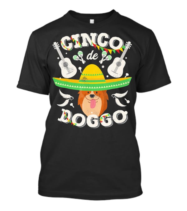 Cinco De Doggo Corgi Sombrero Guitars And Maracas T-Shirt