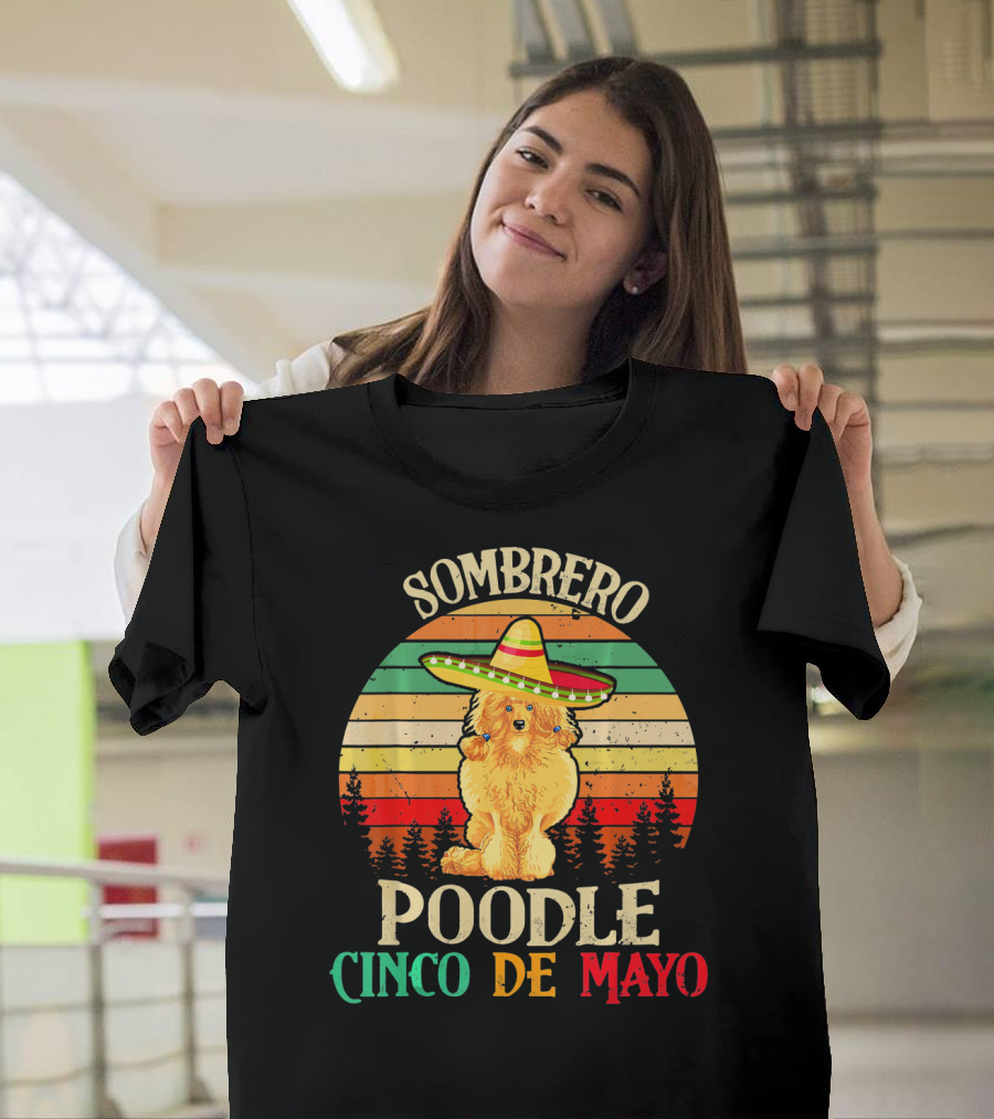 Sombrero Poodle Cinco de Mayo Vintage T-Shirt