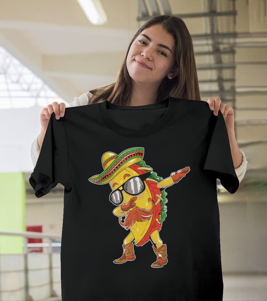 Funny Taco Dabbing Sombrero Cinco De Mayo T-Shirt