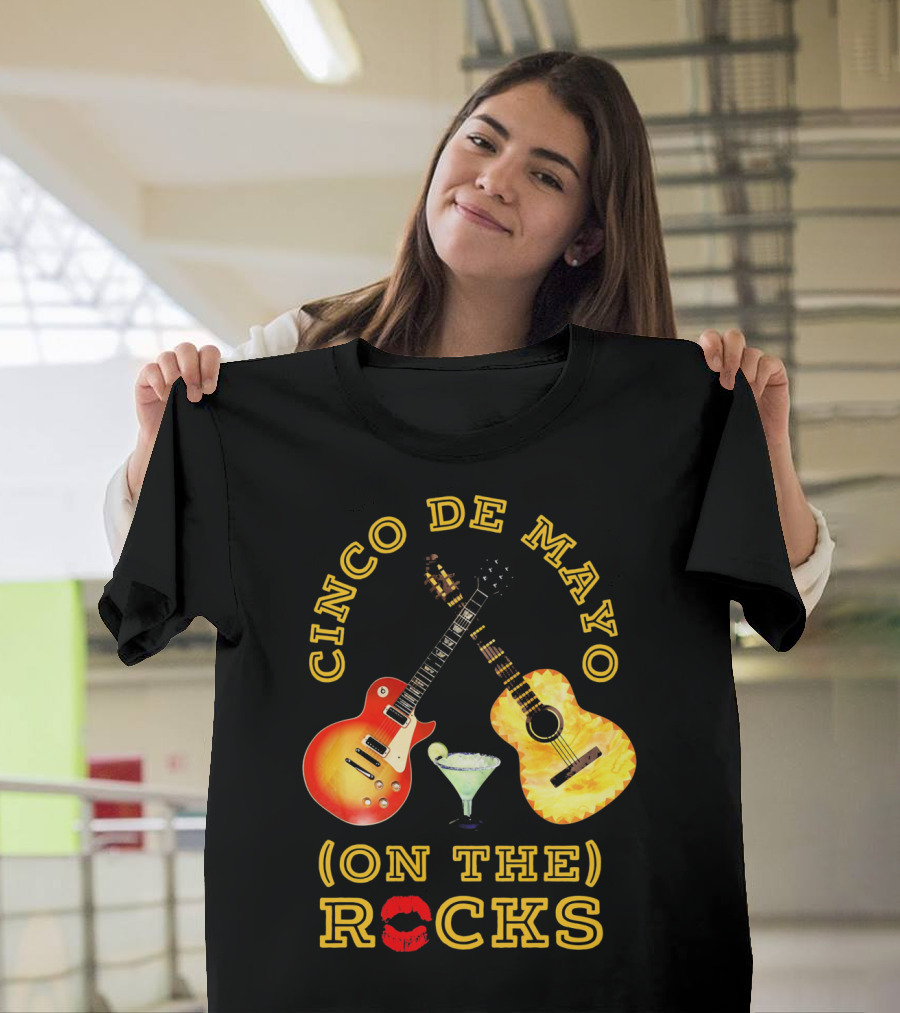 Cinco De Mayo On The Rocks Guitars Margarita T-Shirt