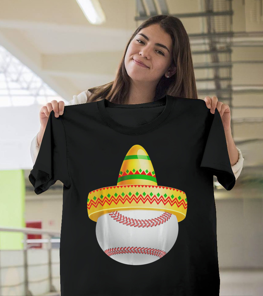 Cinco De Mayo Baseball Sombrero For Mama T-Shirt