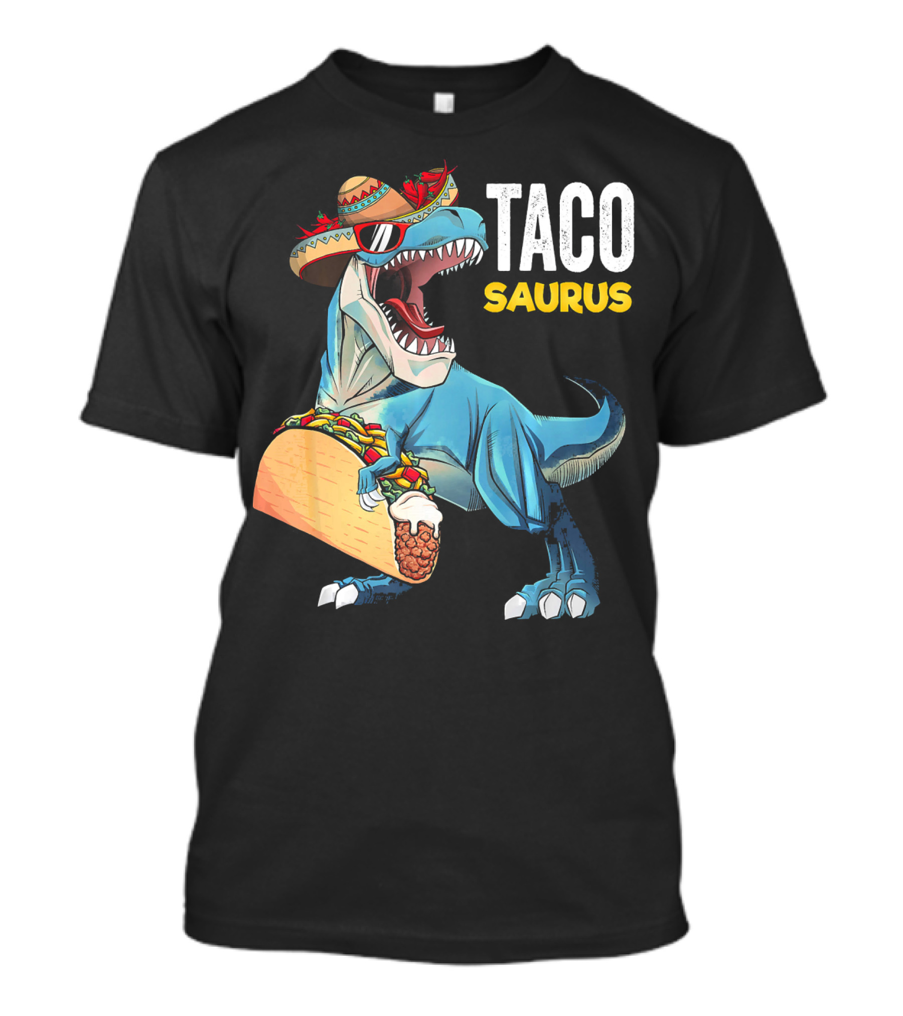 Taco Tuesday Cinco De Tacosaurus Dinosaur Sombrero T-Shirt