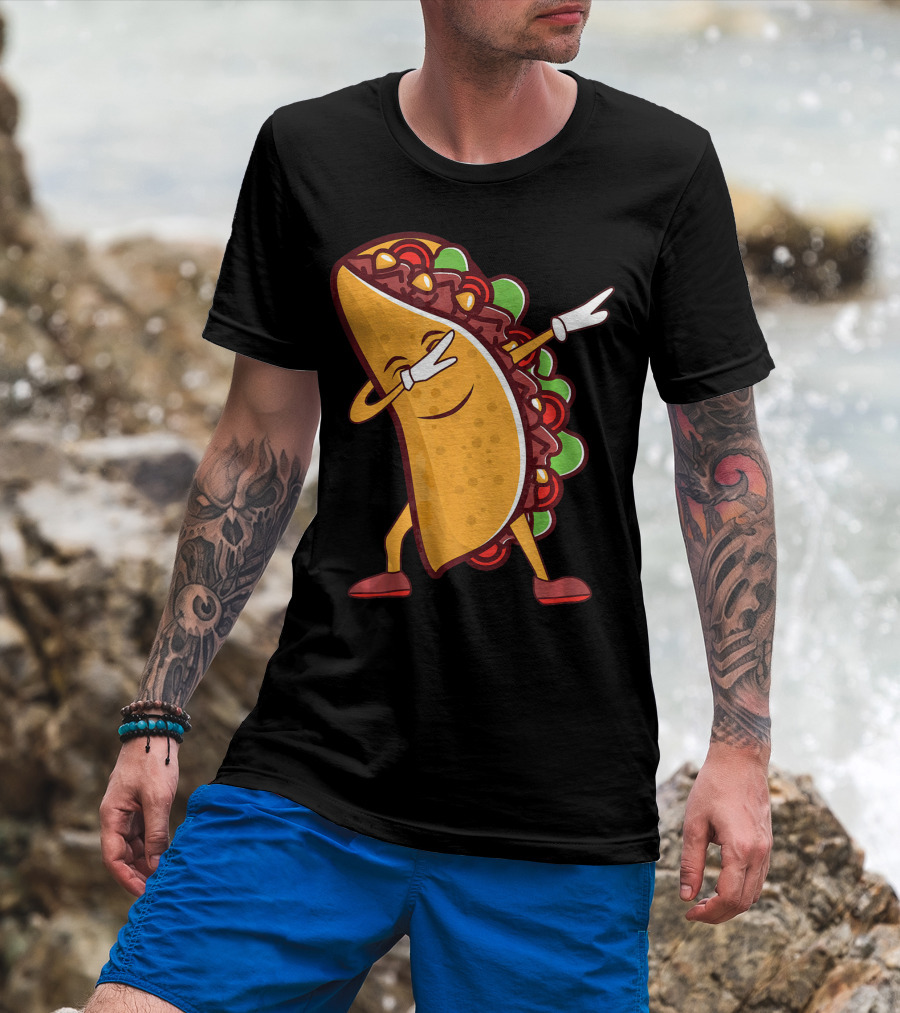 Dabbing Taco Cinco De Mayo Mexican Food T-Shirt
