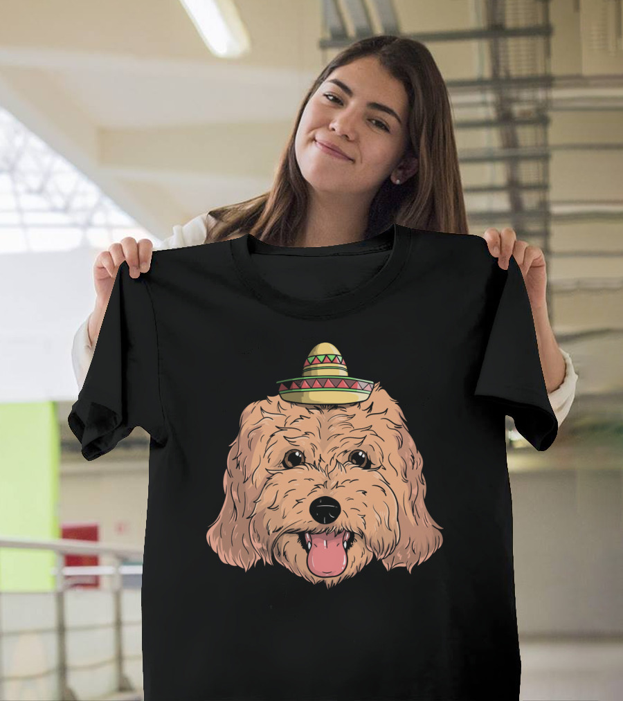 Cockapoo Dog Sombrero Fiesta Cinco De Mayo T-Shirt