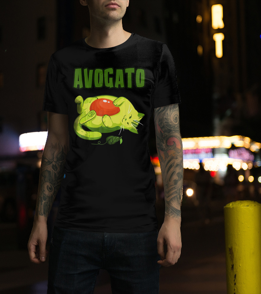 Avogato Cinco De Mayo Funny Meow Avocado Mexico T-Shirt