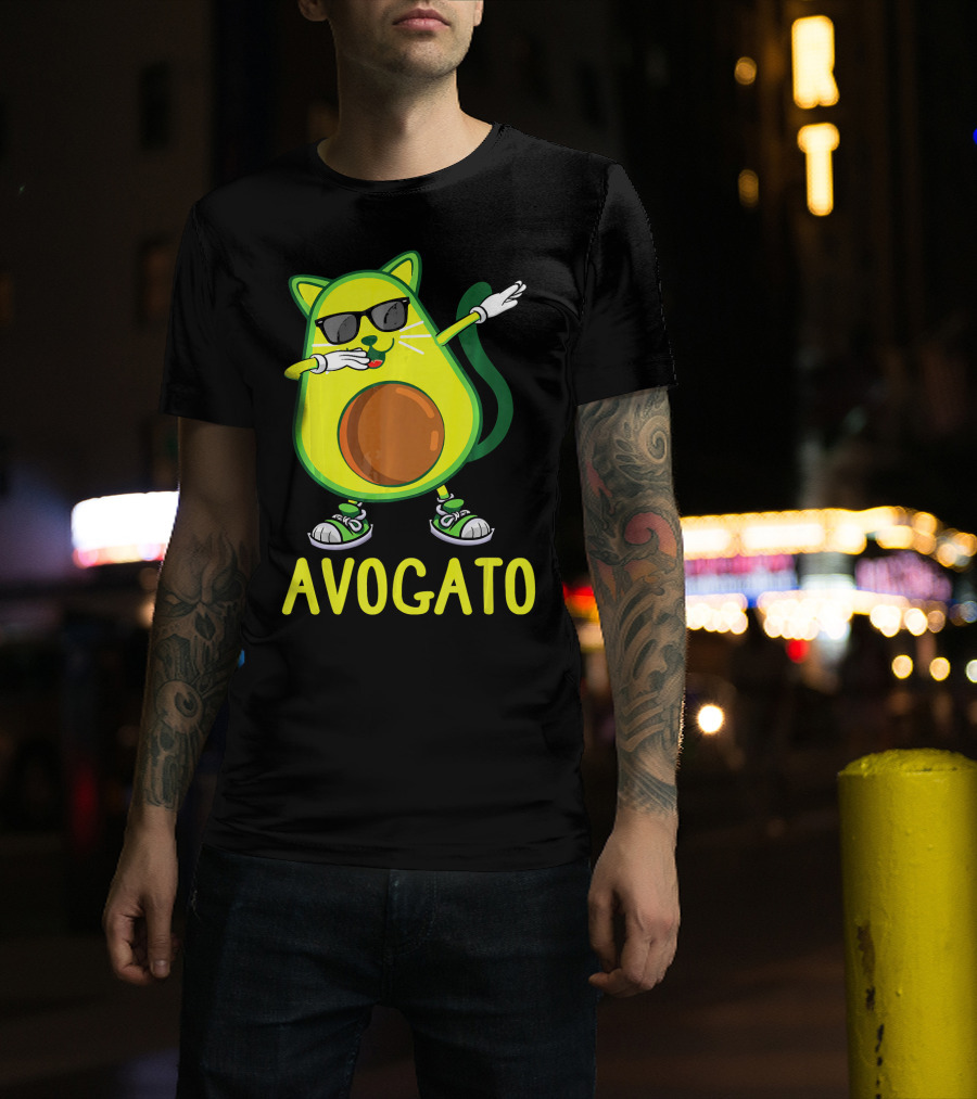 Funny Avogato Cat Dabbing Cinco De Kittens T-Shirt