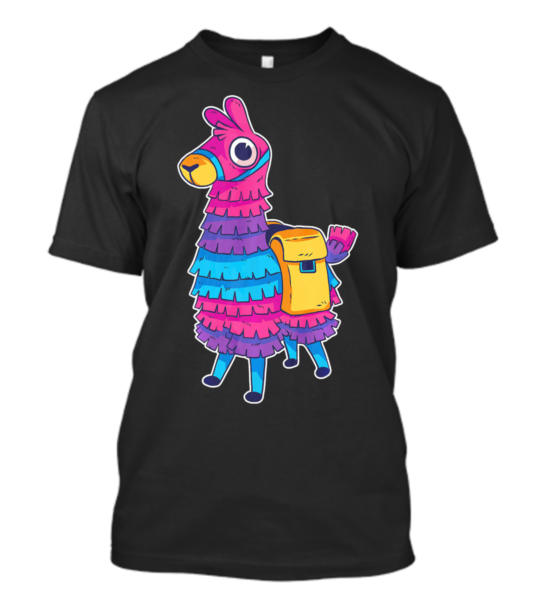 Llama Pinata Funny Festive Fiesta Party With Colorful Backpack T-Shirt