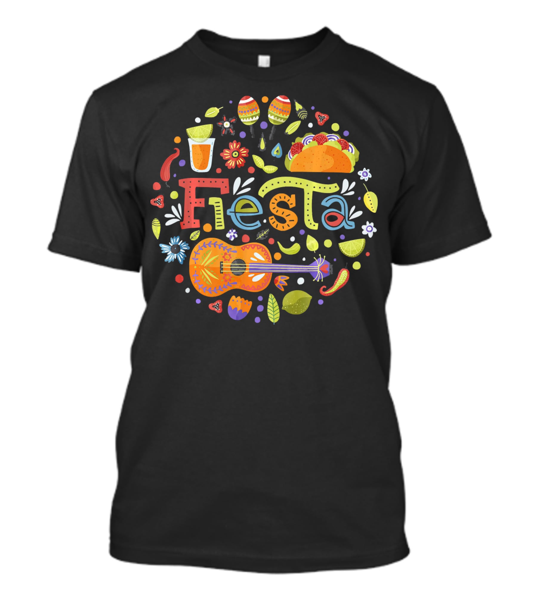 Fiesta Cinco De Mayo Mexican Party Guita T-Shirt
