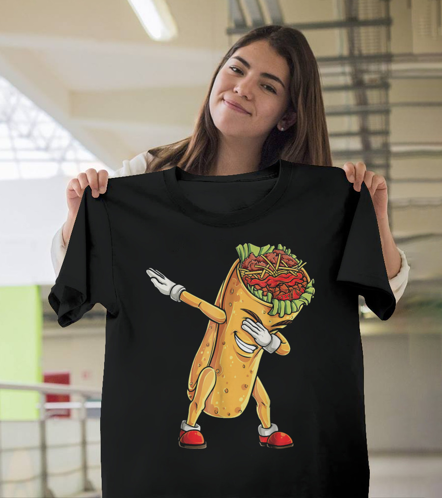 Cinco De Mayo Dabbing Burrito Character Fun T-Shirt