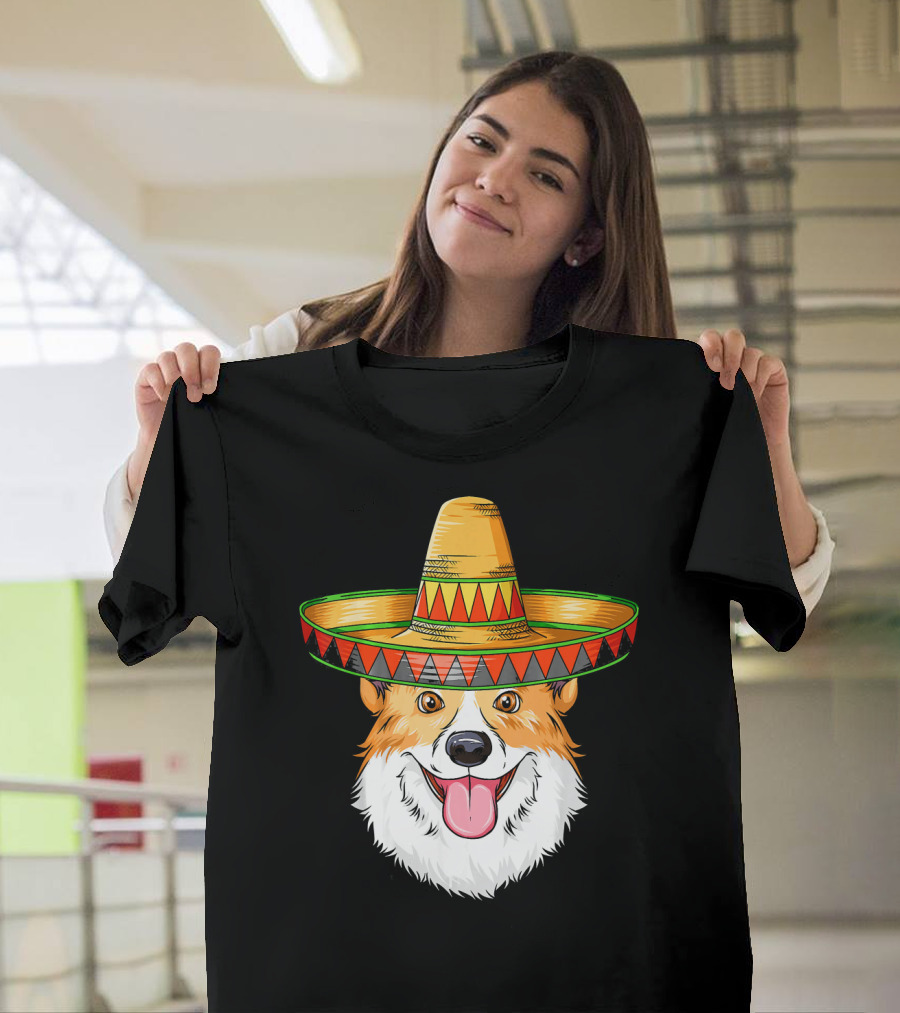 Corgi Cinco De Mayo Mexican Sombrero T-Shirt