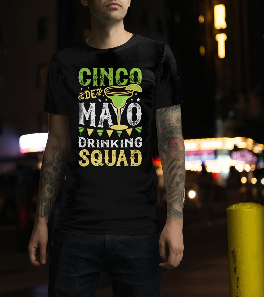 Cinco De Mayo Drinking Squad Margarita Festive T-Shirt