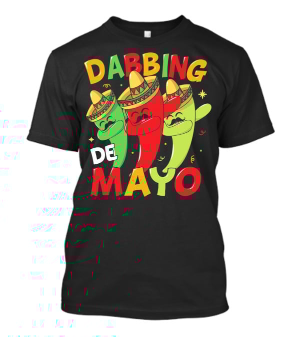 Dabbing Cinco De Mayo Chili Peppers With Sombreros T-Shirt