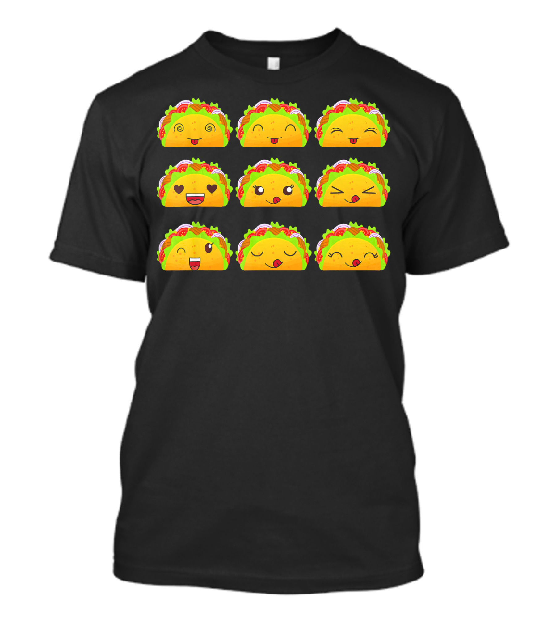 Taco Emoji Faces Taco Lover Collection T-Shirt