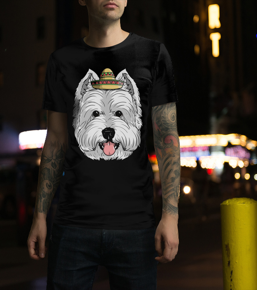 Cinco De Mayo Westie Dog Sombrero Fiesta T-Shirt