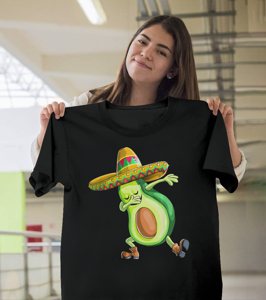 Cinco de Mayo Dancing Avocado with Sombrero T-Shirt