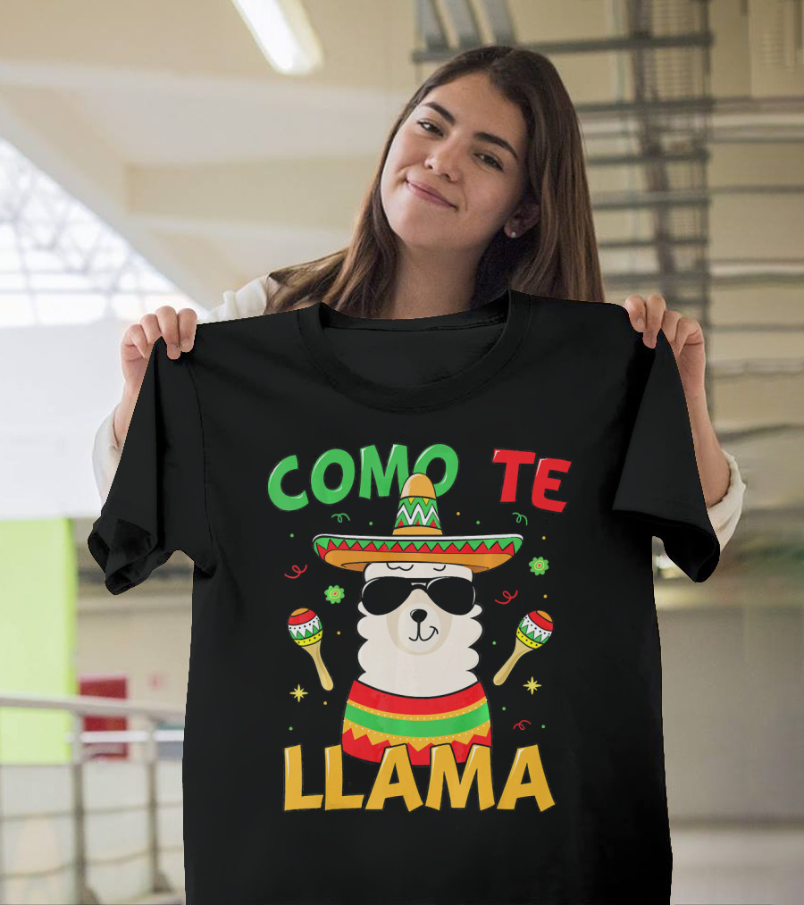 Como Te Llama Llama Cinco De Mayo No Prob T-Shirt