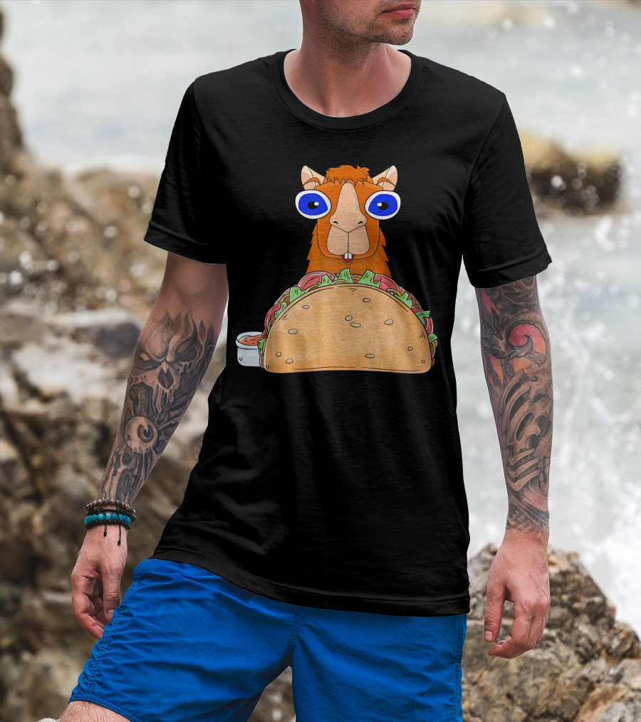 Llama Taco Lover Cinco De Mayo T-Shirt