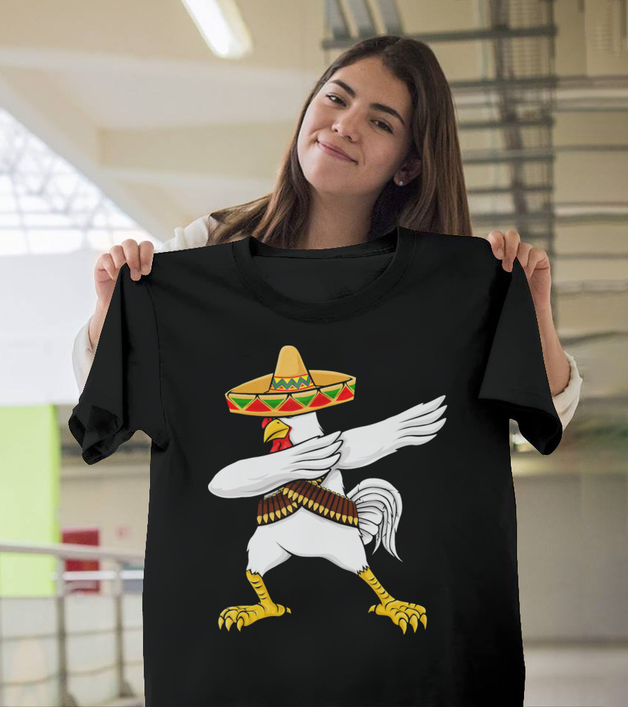 Cinco De Mayo Chicken Sombrero Dabbing Dab T-Shirt