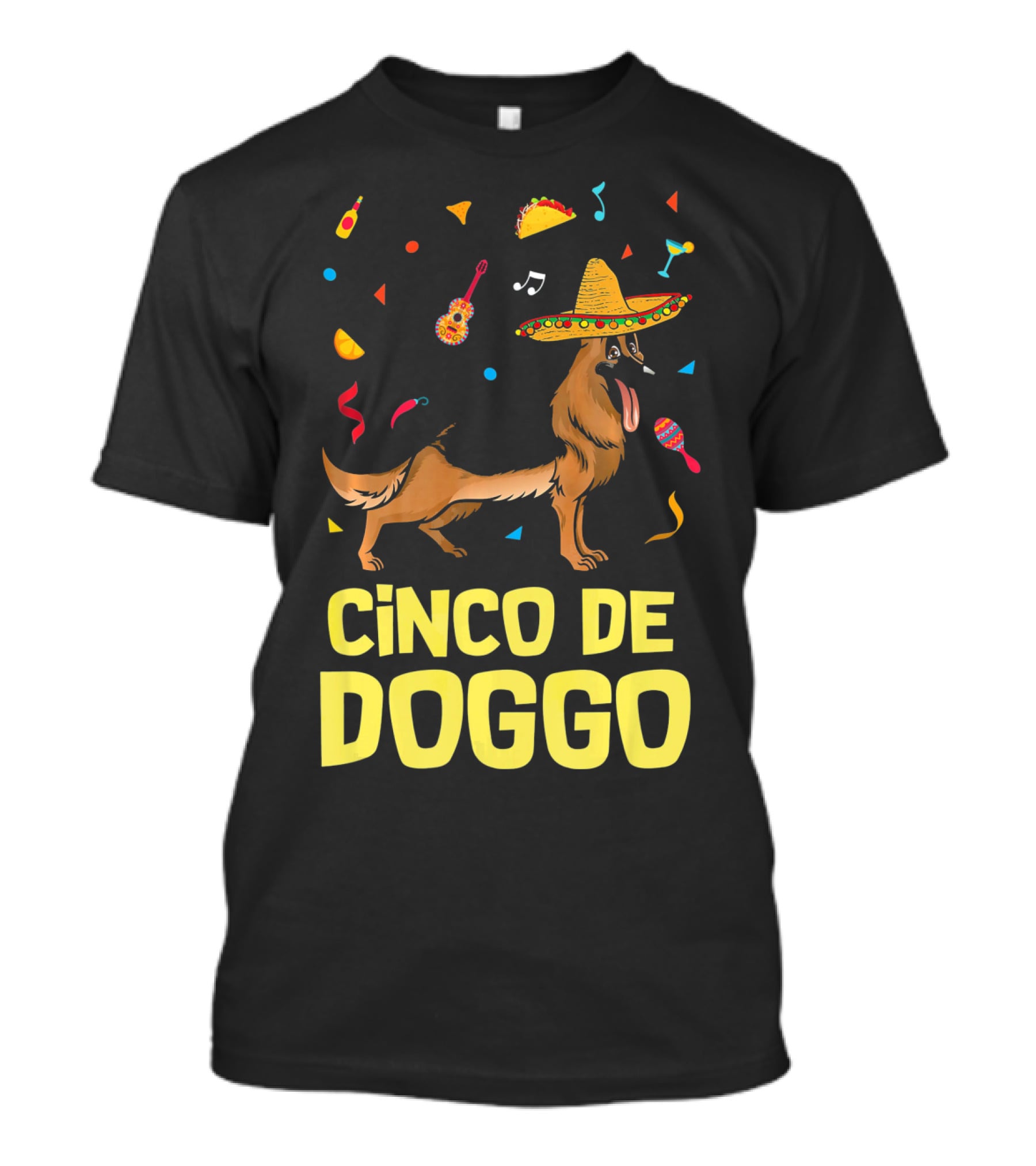 Cinco De Doggo Taco Sombrero German Shepherd T-Shirt