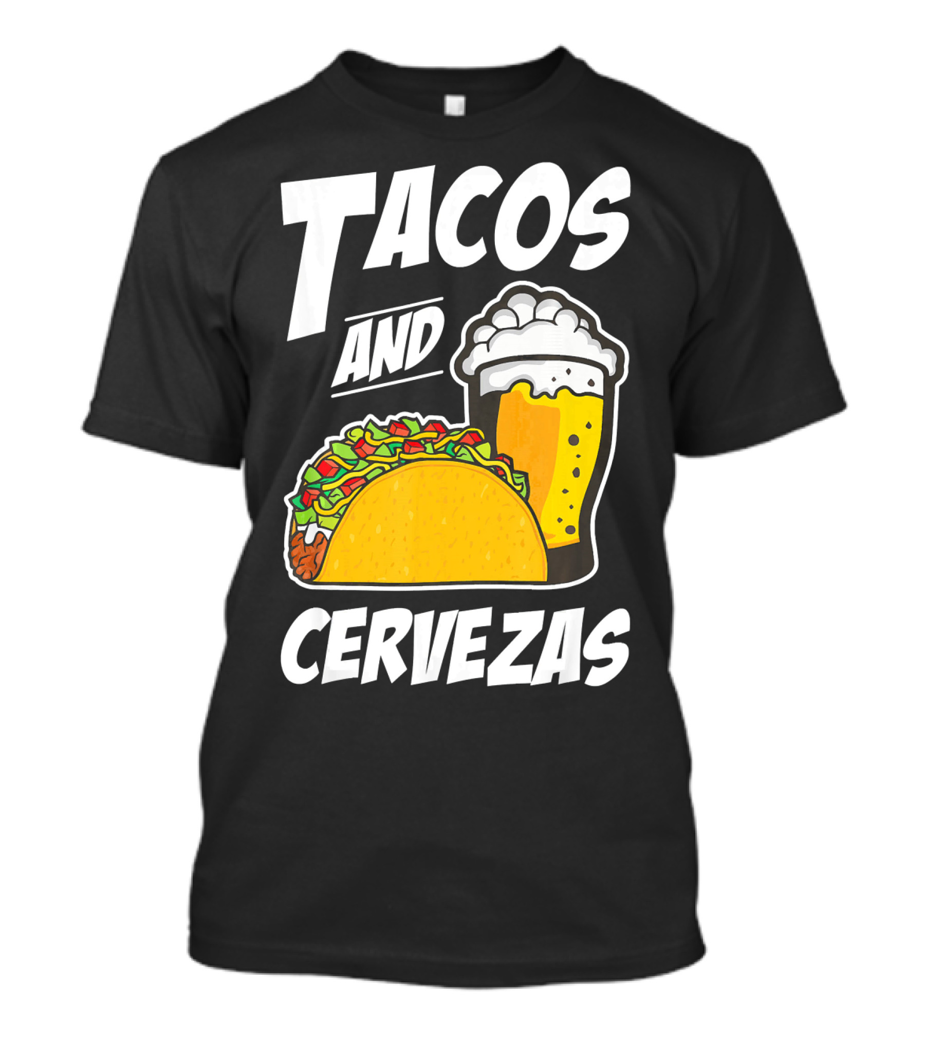 Tacos And Cervezas Funny Cinco De Mayo T-Shirt