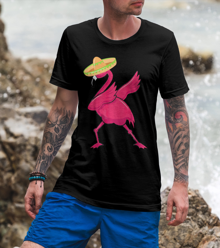 Flamingos De Mayo Cinco De Mayo Sombrero T-Shirt