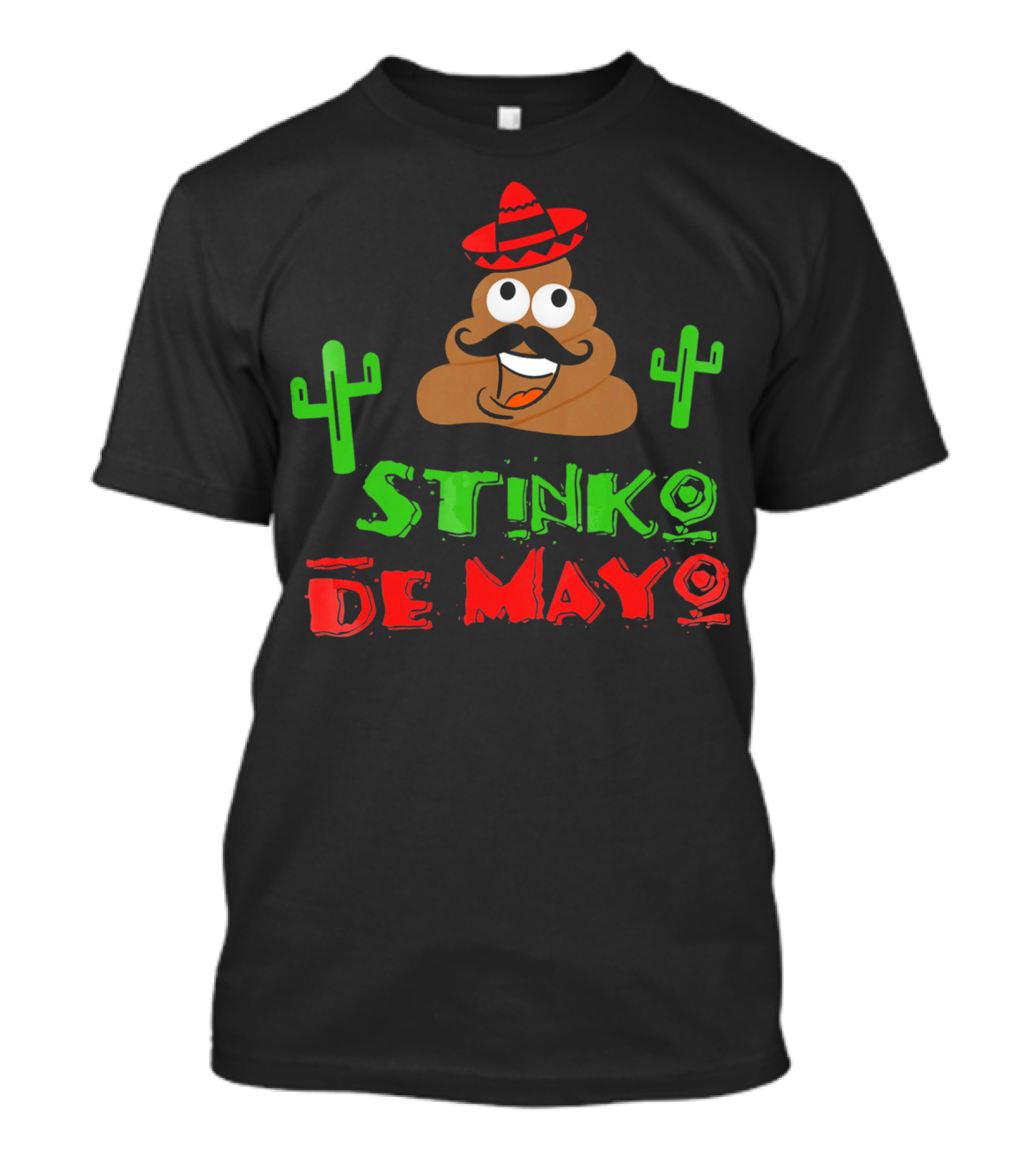 Stinko De Mayo Emoji Cactus Fun T-Shirt