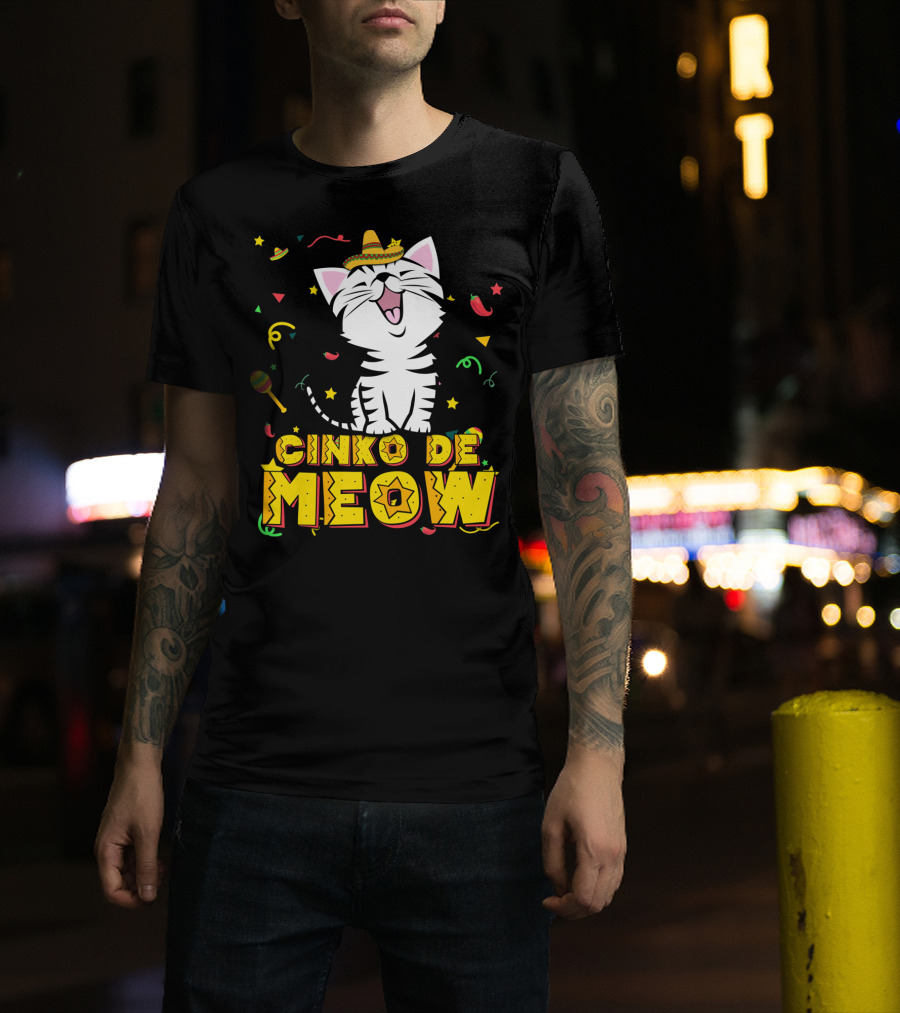 Cinco De Meow Cat Sombrero T-Shirt