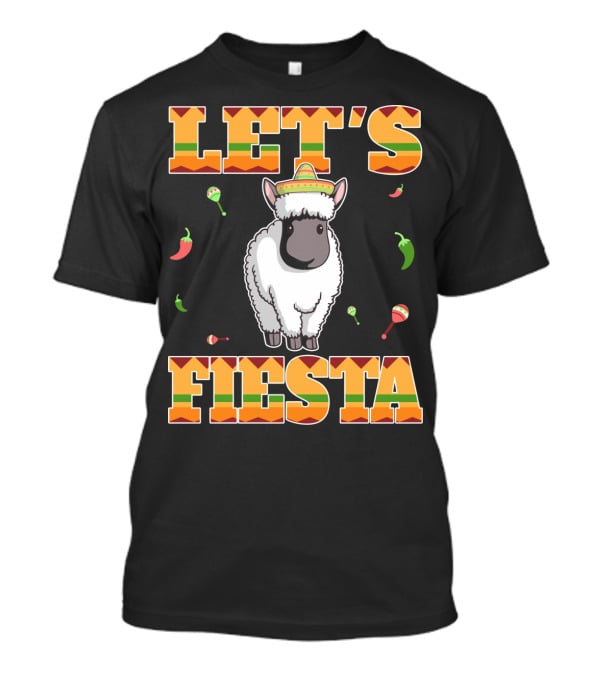 Let's Fiesta Sheep Cinco De Mayo Mexican T-Shirt