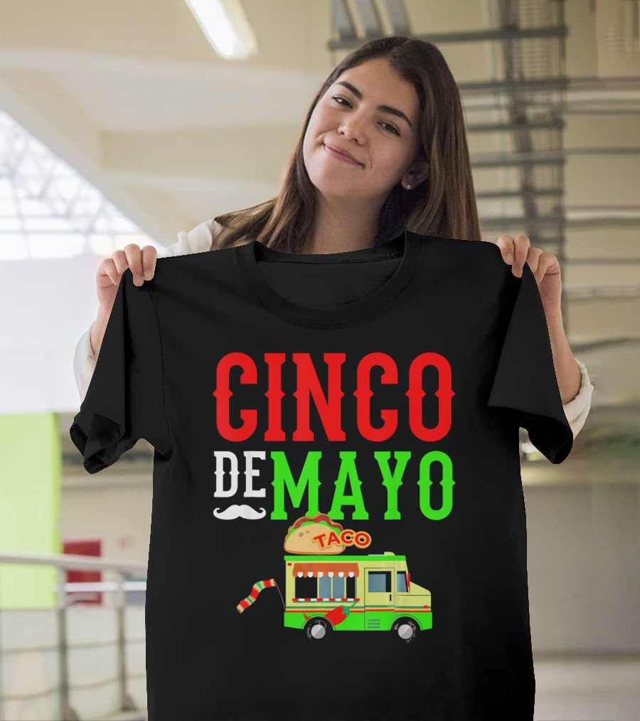Cinco De Mayo Taco Bus Funny Mexico T-Shirt