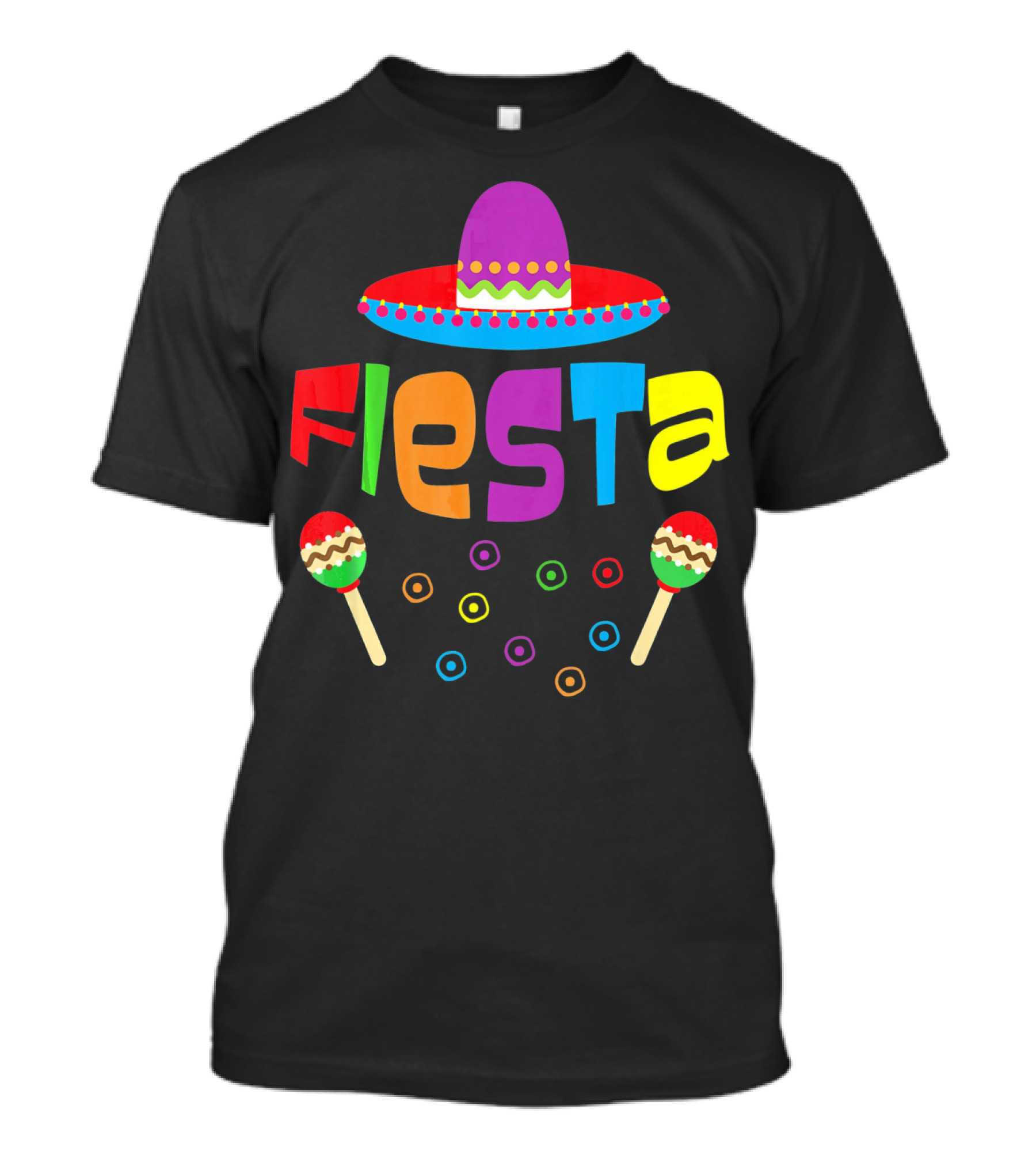 Fiesta Sombrero And Maracas T-Shirt