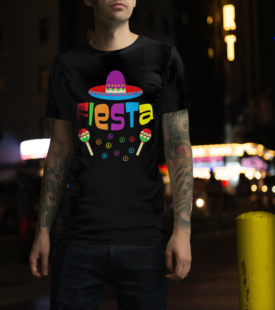 Fiesta Sombrero And Maracas T-Shirt
