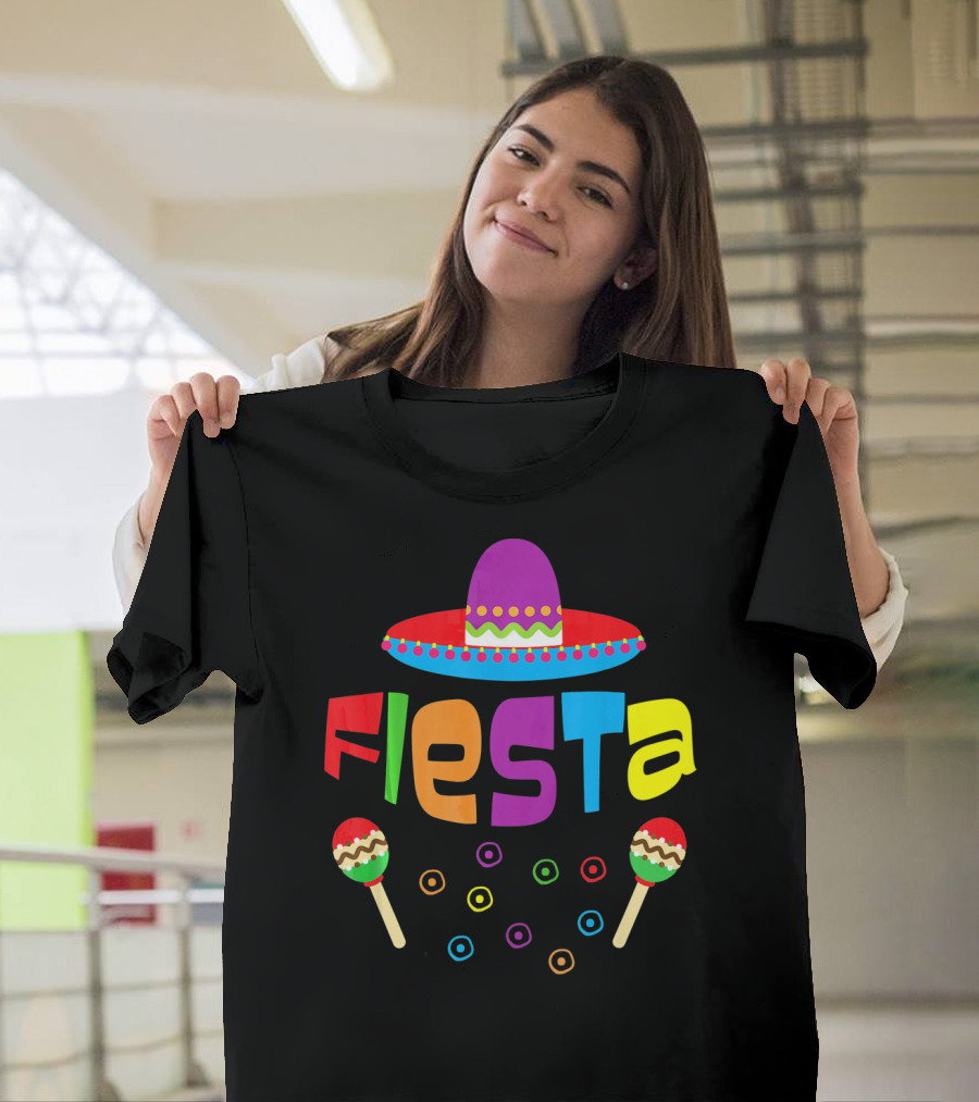 Fiesta Sombrero And Maracas T-Shirt