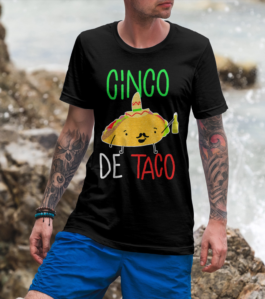Cinco De Taco Cute Cinco De Mayo Taco Sombrero Fiesta T-Shirt