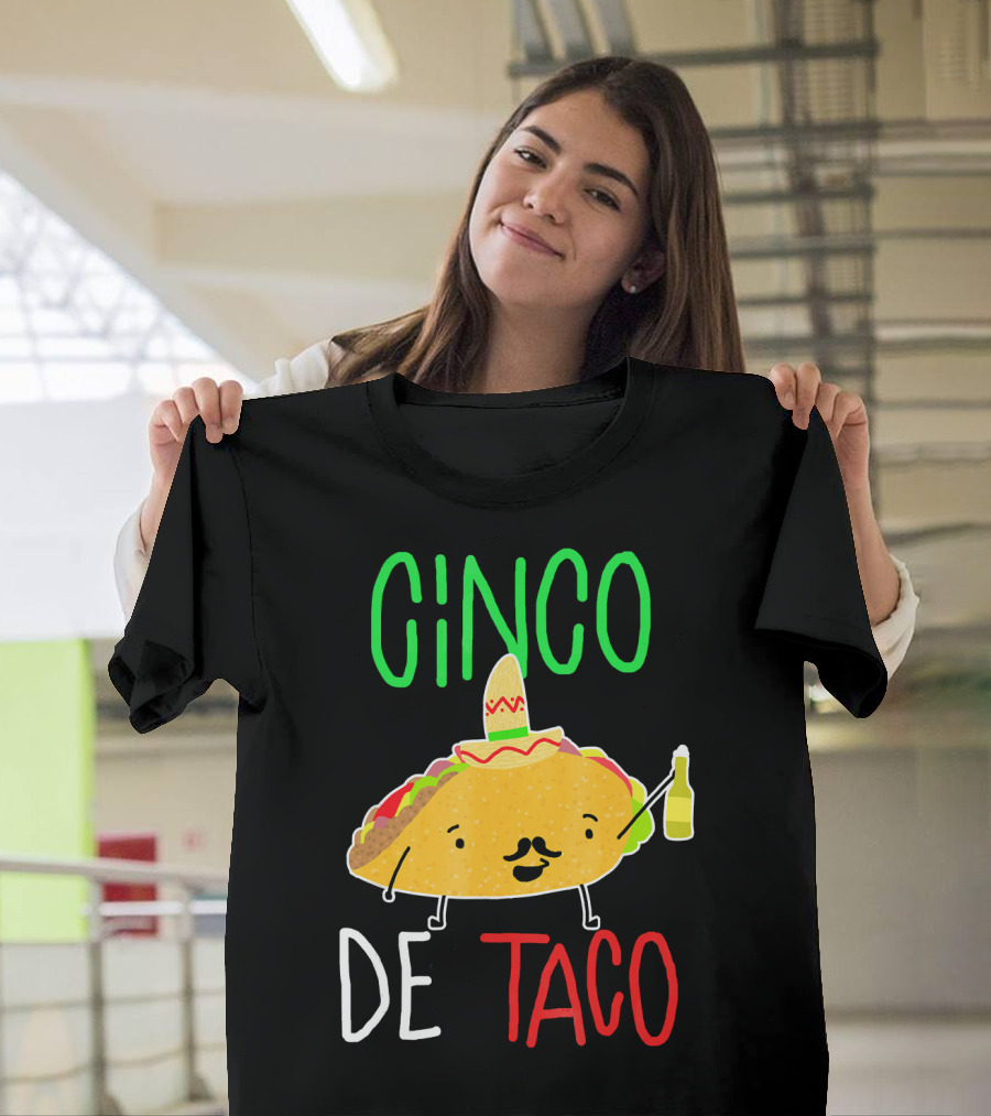 Cinco De Taco Cute Cinco De Mayo Taco Sombrero Fiesta T-Shirt