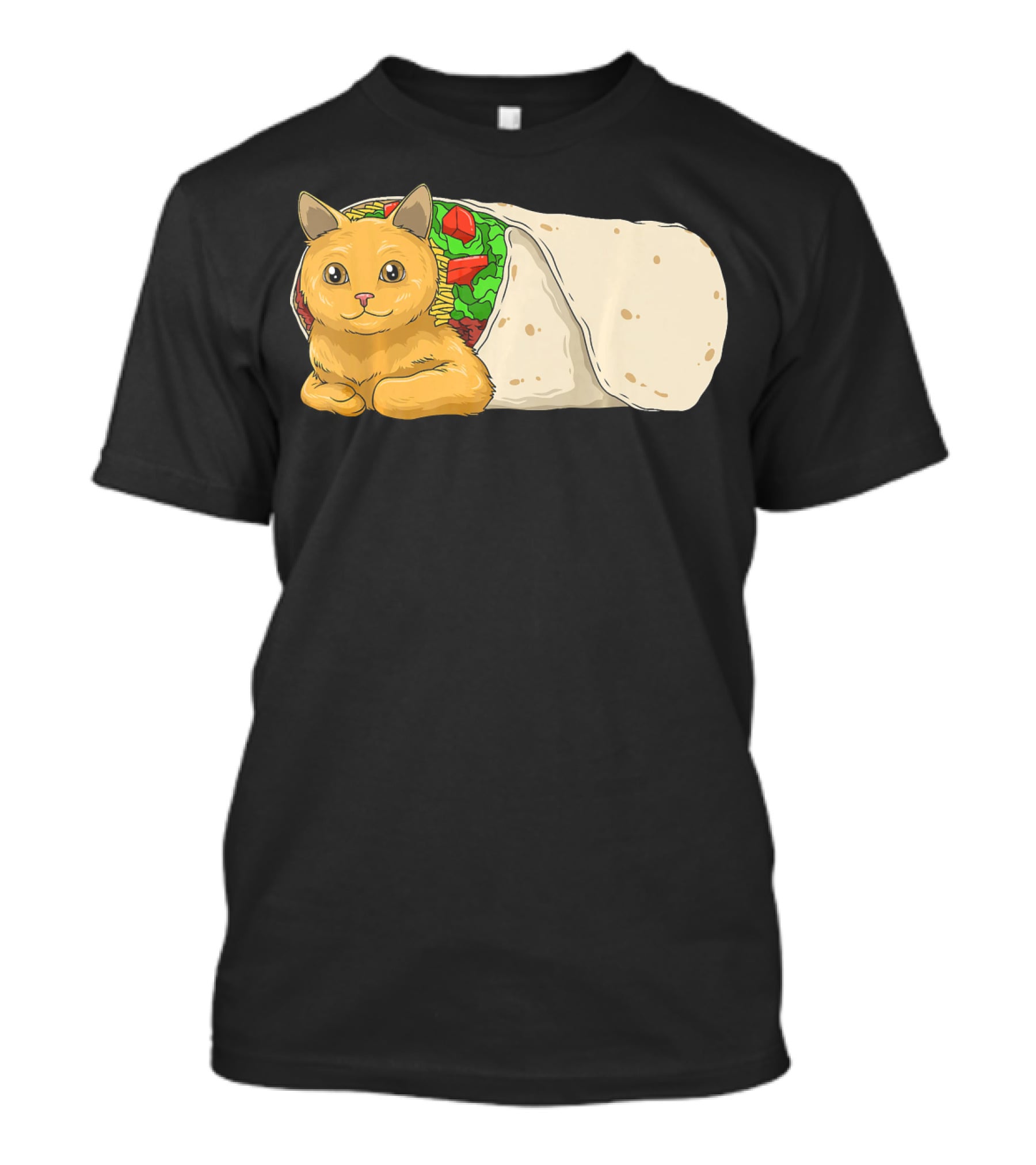 Cat Burrito Mexican Cat Cinco De Mayo Festive Humor T-Shirt