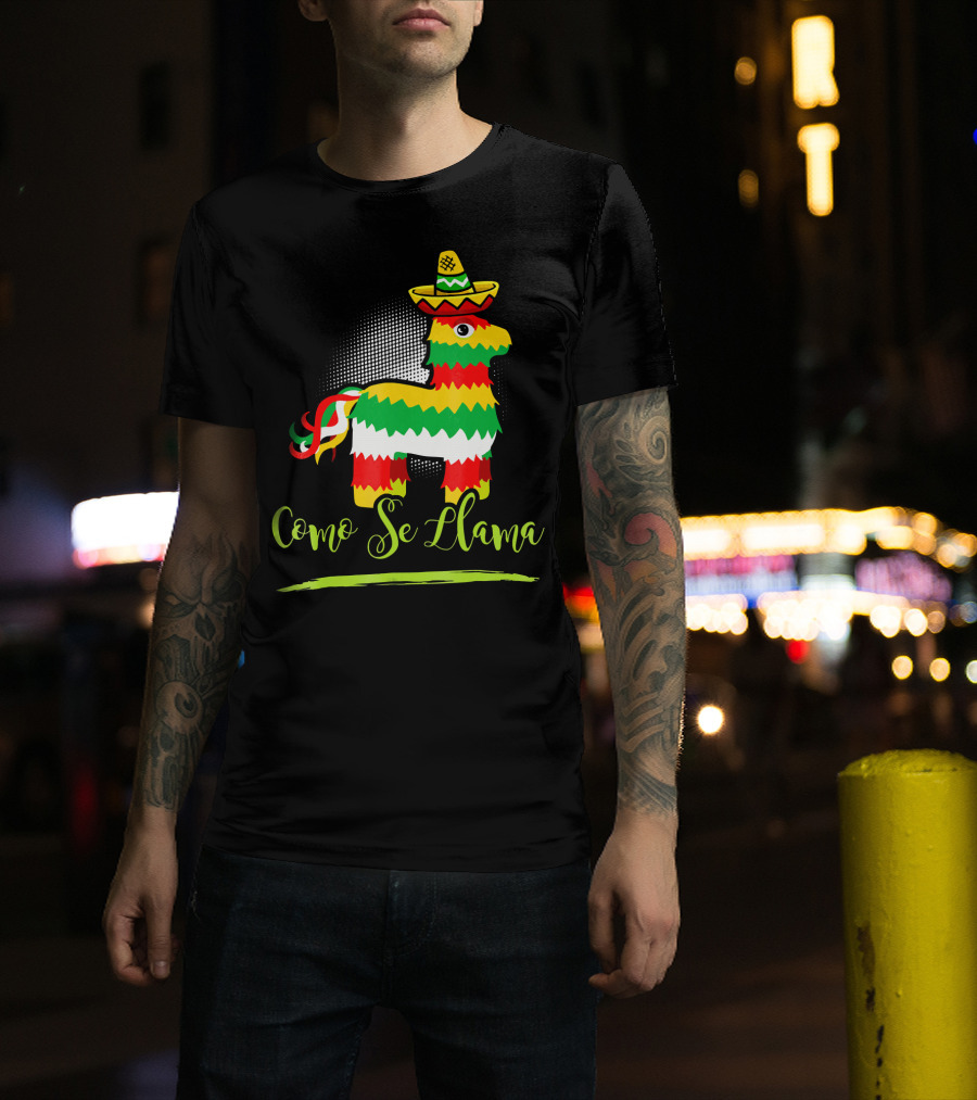 Como Se Llama Cinco De Mayo Llama Pinata Sombrero T-Shirt