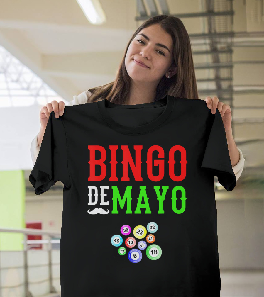 Bingo De Mayo Funny Mexico Bingo Balls T-Shirt