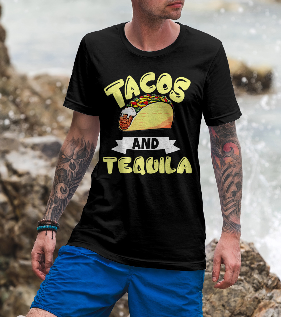 Tacos And Tequila Cinco De Mayo Celebration Mexica T-Shirt