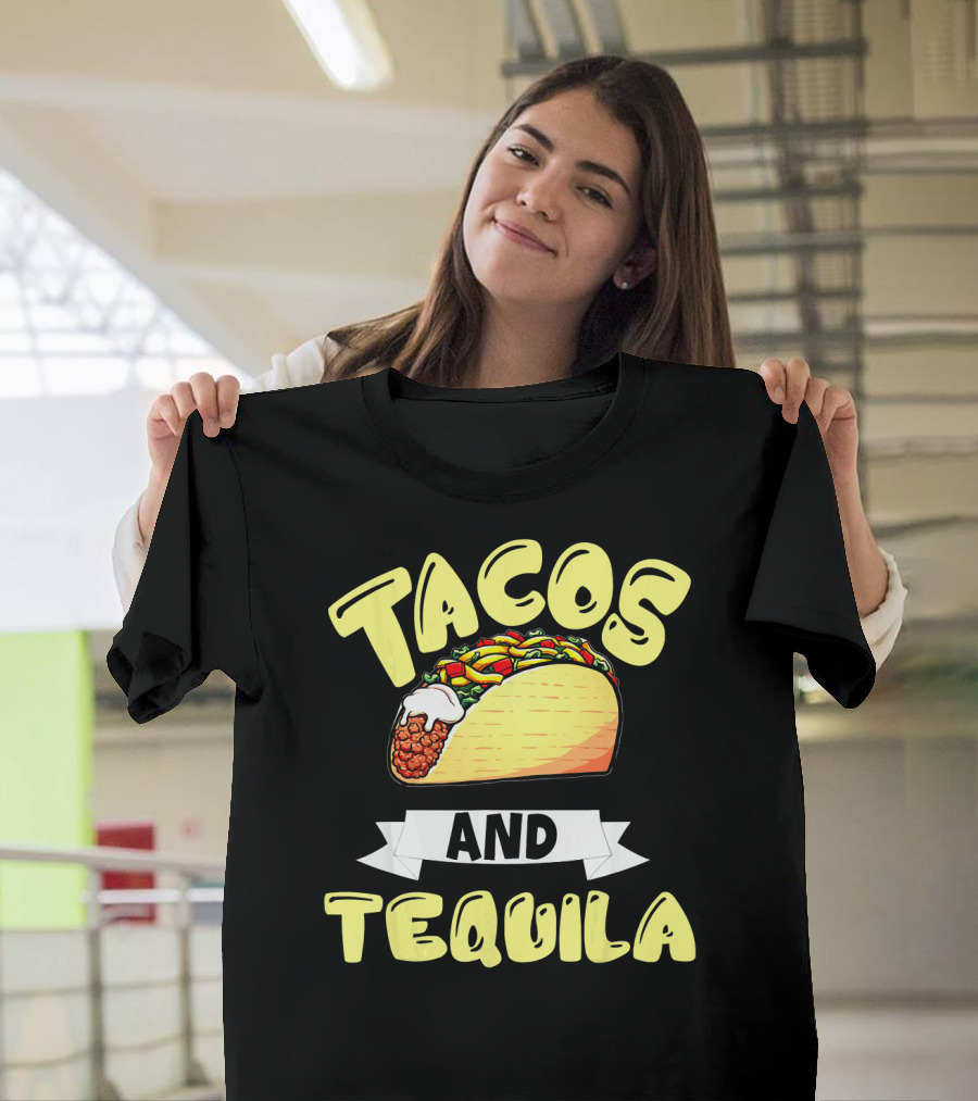 Tacos and Tequila Cinco de Mayo Celebration Mexica T-Shirt