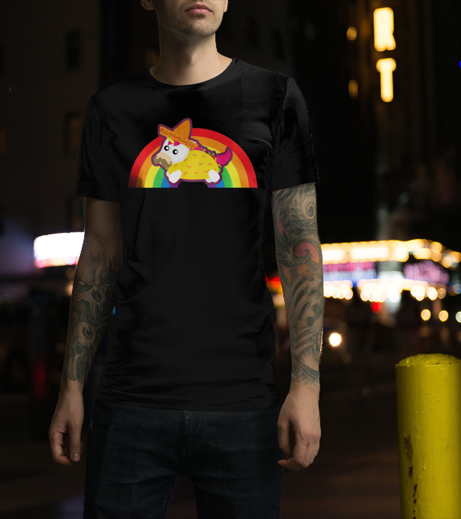 Mexican Unicorn Taco Sombrero Rainbow Cinco De Mayo T-Shirt