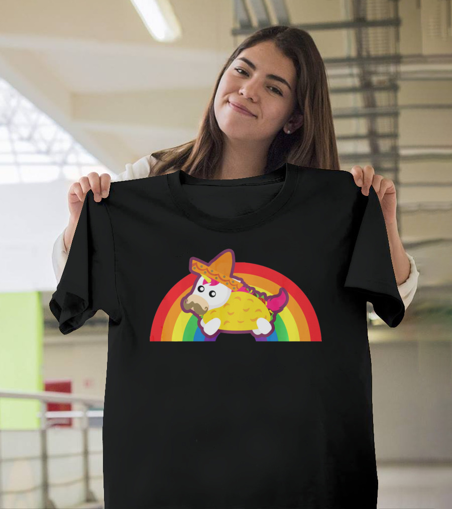 Mexican Unicorn Taco Sombrero Rainbow Cinco De Mayo T-Shirt