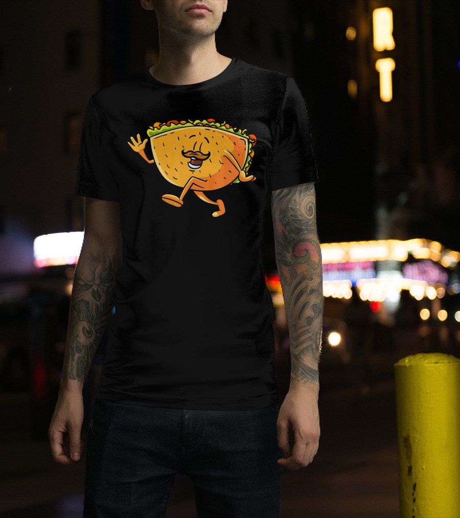 Funny Taco Cartoon Mexican Cinco De Mayo T-Shirt