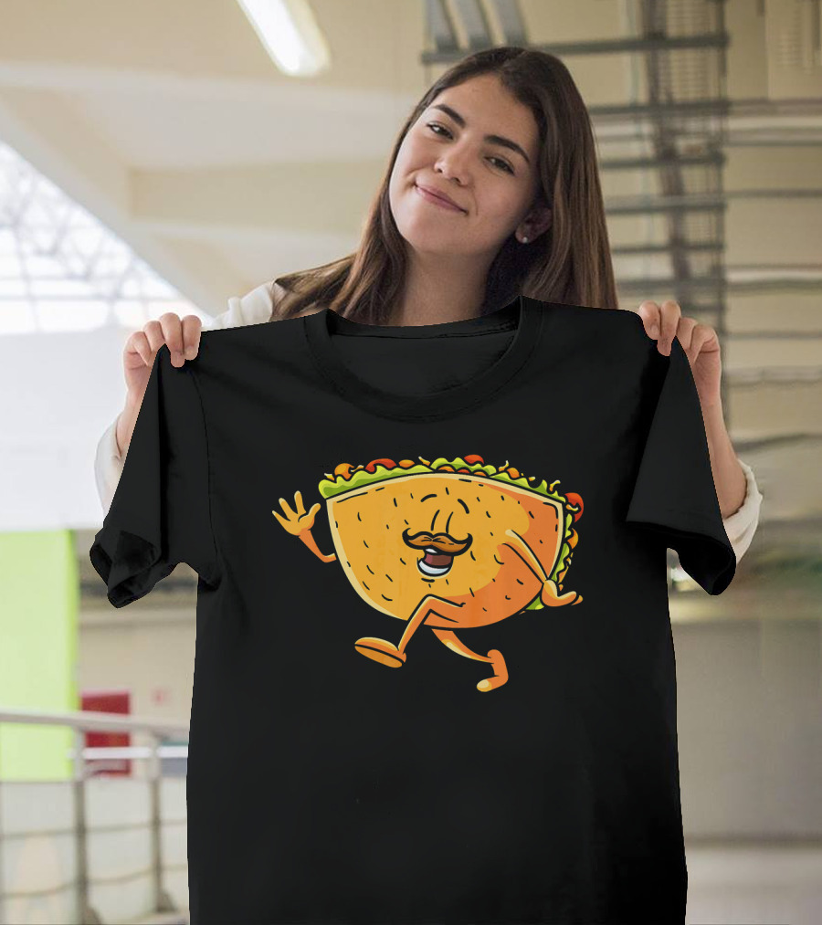 Funny Taco Cartoon Mexican Cinco De Mayo T-Shirt