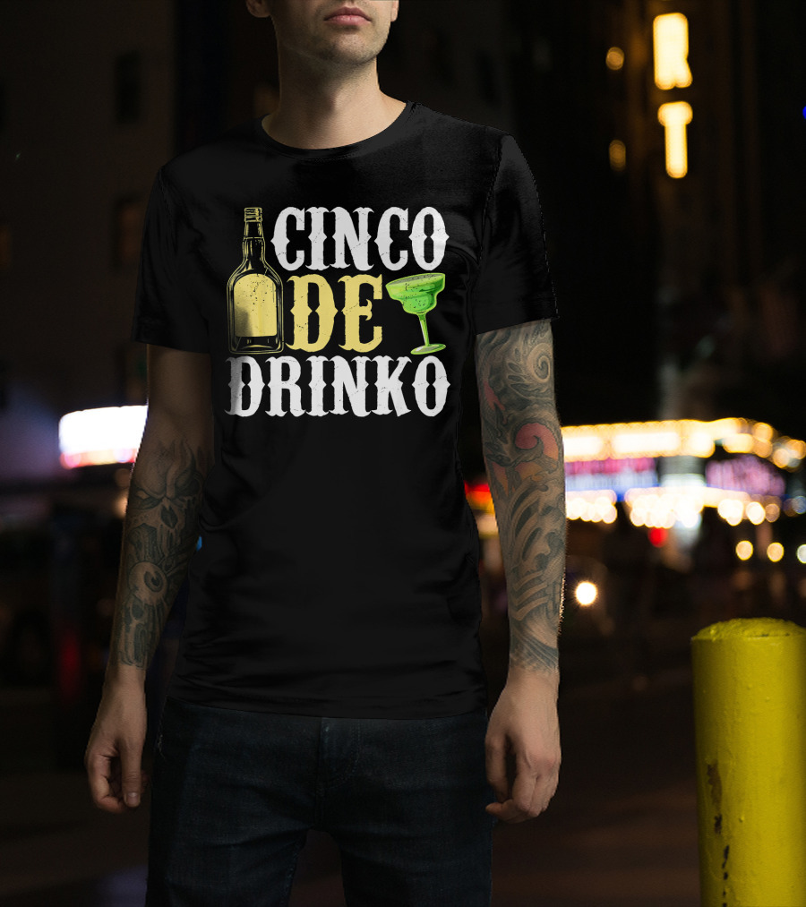 Cinco De Mayo Drinko Bottle Margarita T-Shirt