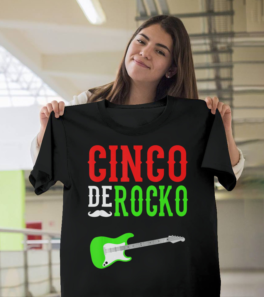 Cinco De Rocko Funny Rock n Roll Mexico T-Shirt