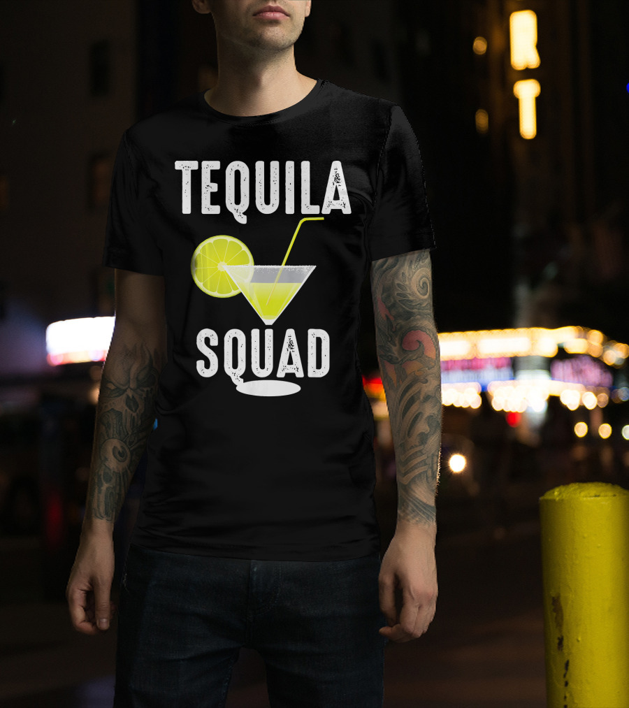Tequila Squad Lime Margarita Drink Fan T-Shirt