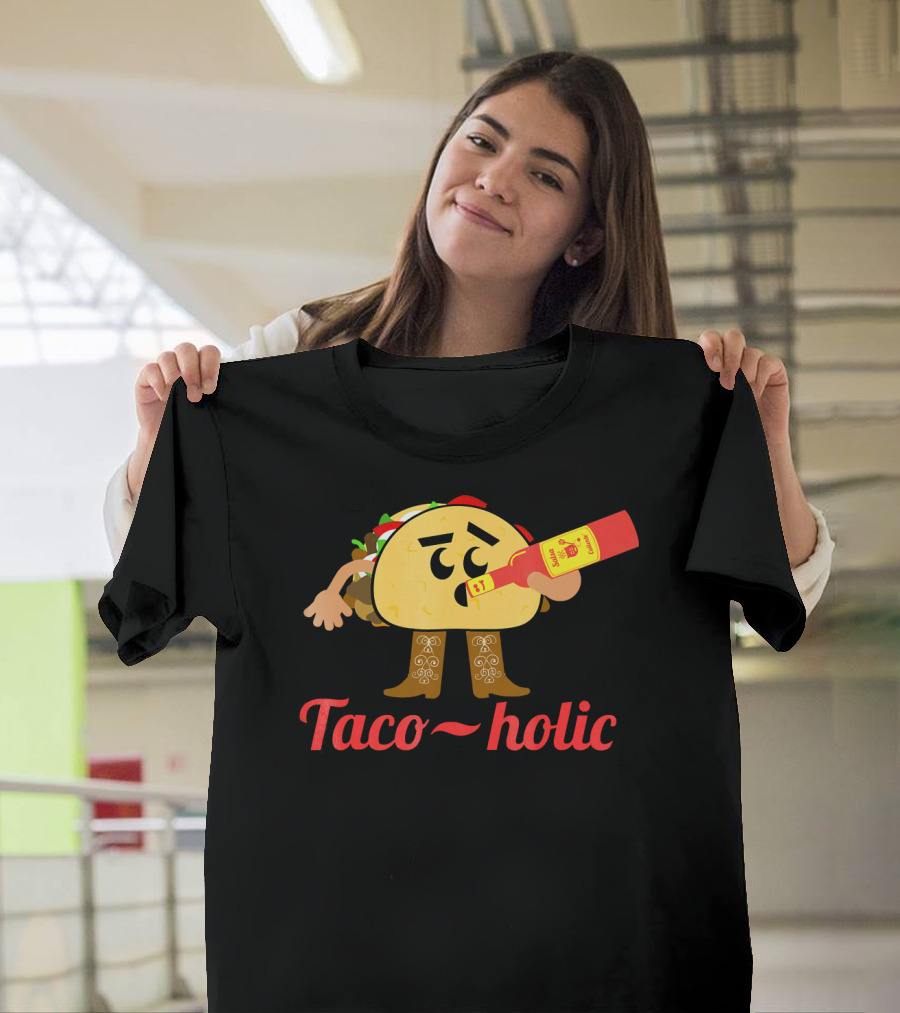 Taco-holic Funny Taco Holic Cinco De May Mexican Fiesta T-Shirt