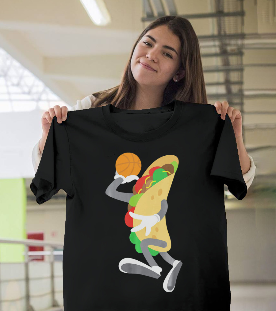 Cinco De Mayo Taco Dunking Basketball Fun T-Shirt